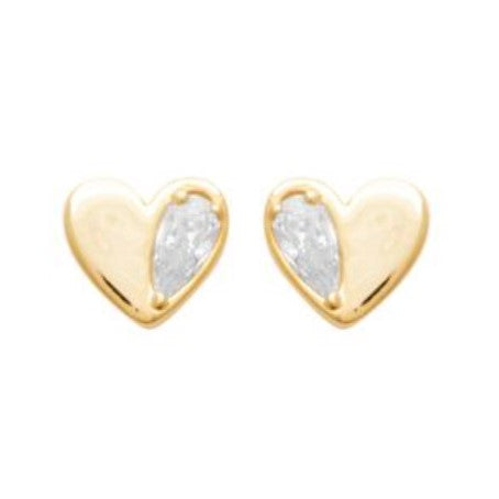 Pozlačeni uhani srček