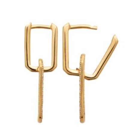 Moderni viseči uhani pozlačeni