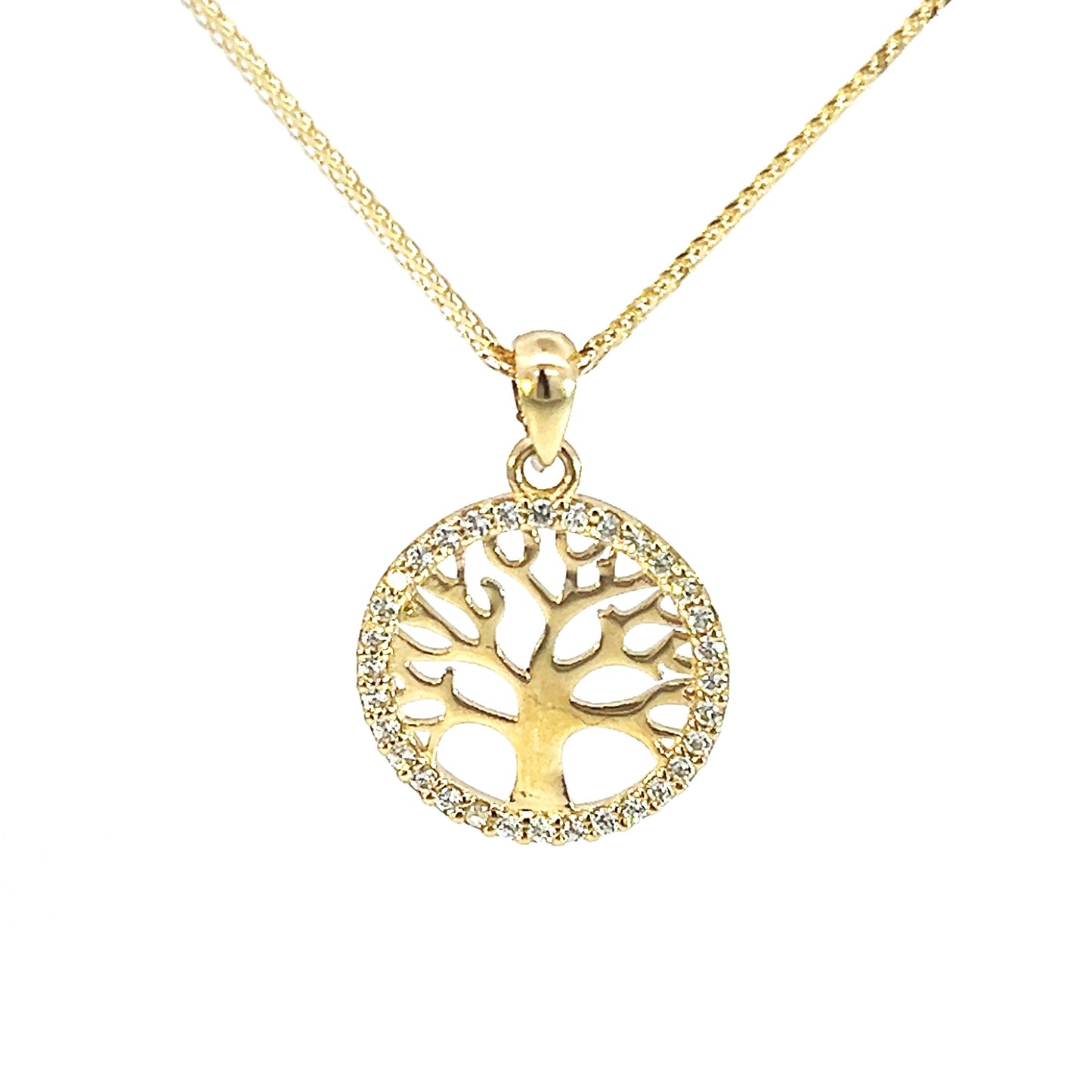 Zlata verižica z obeskom Drevo življenja iz rumenega zlata, art. PC383