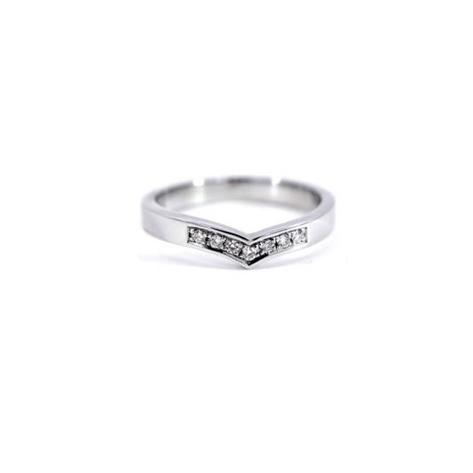 Zlati prstan z diamanti STACKING RING