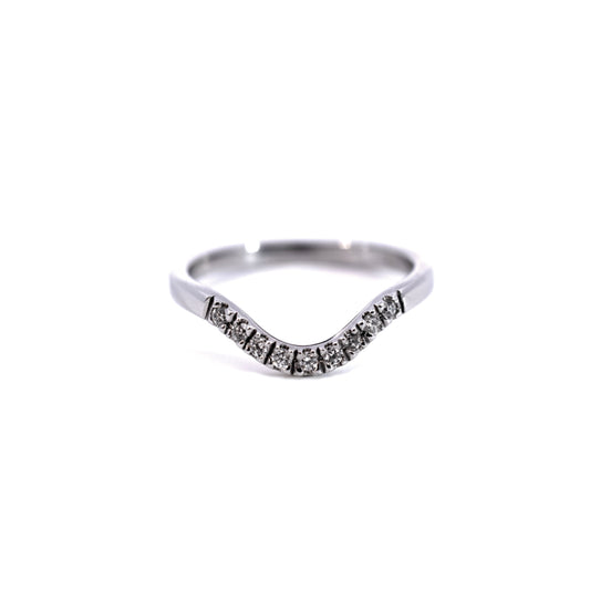 Zlati prstan z diamanti stacking ring