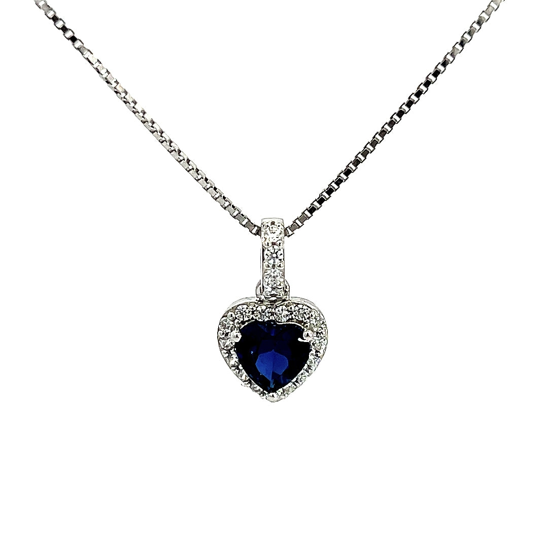 Srebrna verižica z obeskom Srček iz srebra