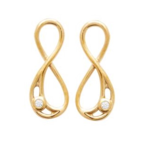 Pozlačeni uhani Neskončnost