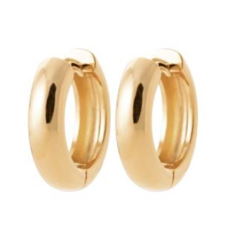 Pozlačeni okrogli uhani brez kamnov