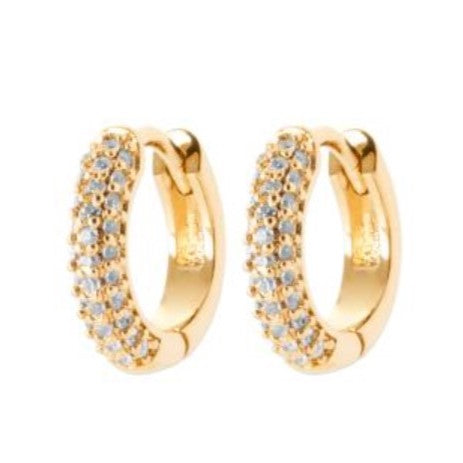 Pozlačeni okrogli uhani