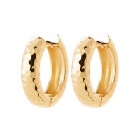 Pozlačeni okrogli uhani