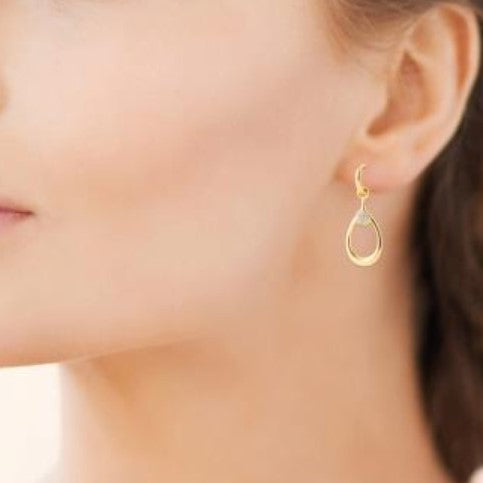 Pozlačeni viseči uhani