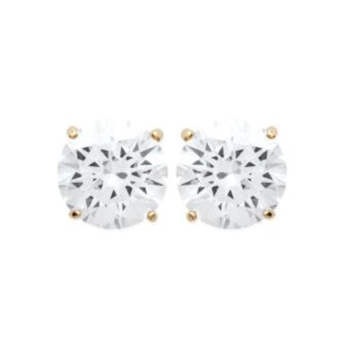 Pozlačeni uhani Solitaire 6mm