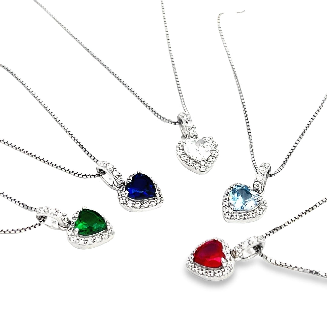 Srebrna verižica z obeskom Srček iz srebra