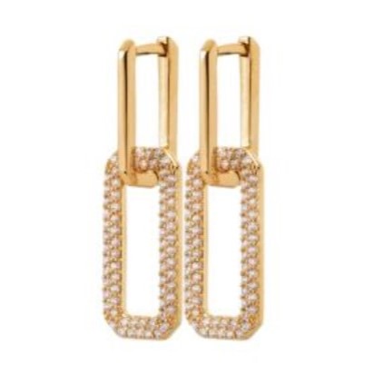 Moderni viseči uhani pozlačeni