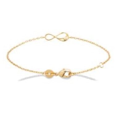 Pozlačena zapestnica Neskončnost
