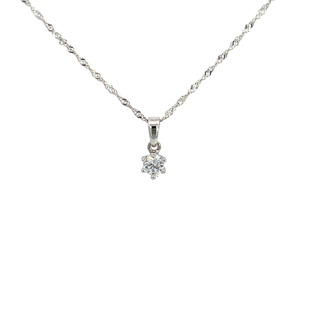 Zlata verižica minimalistična iz belega zlata