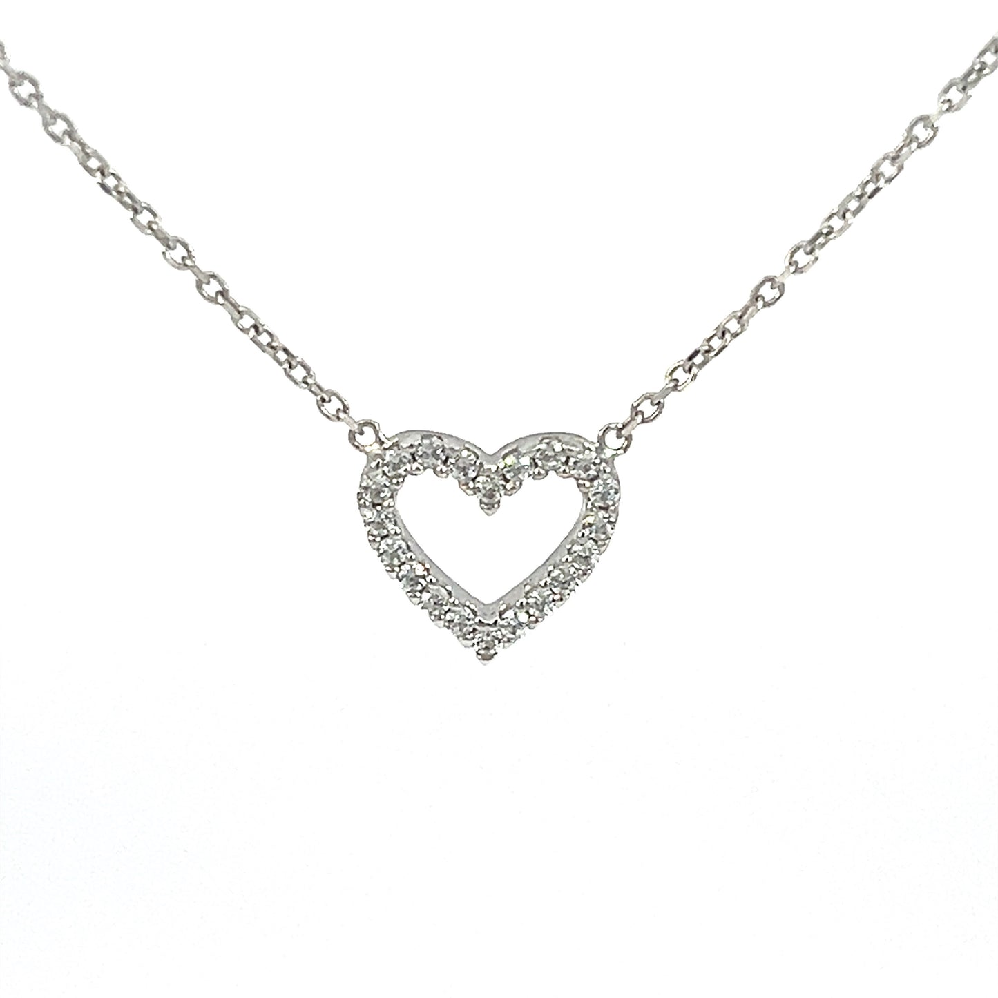 Zlata verižica Srček iz belega zlata
