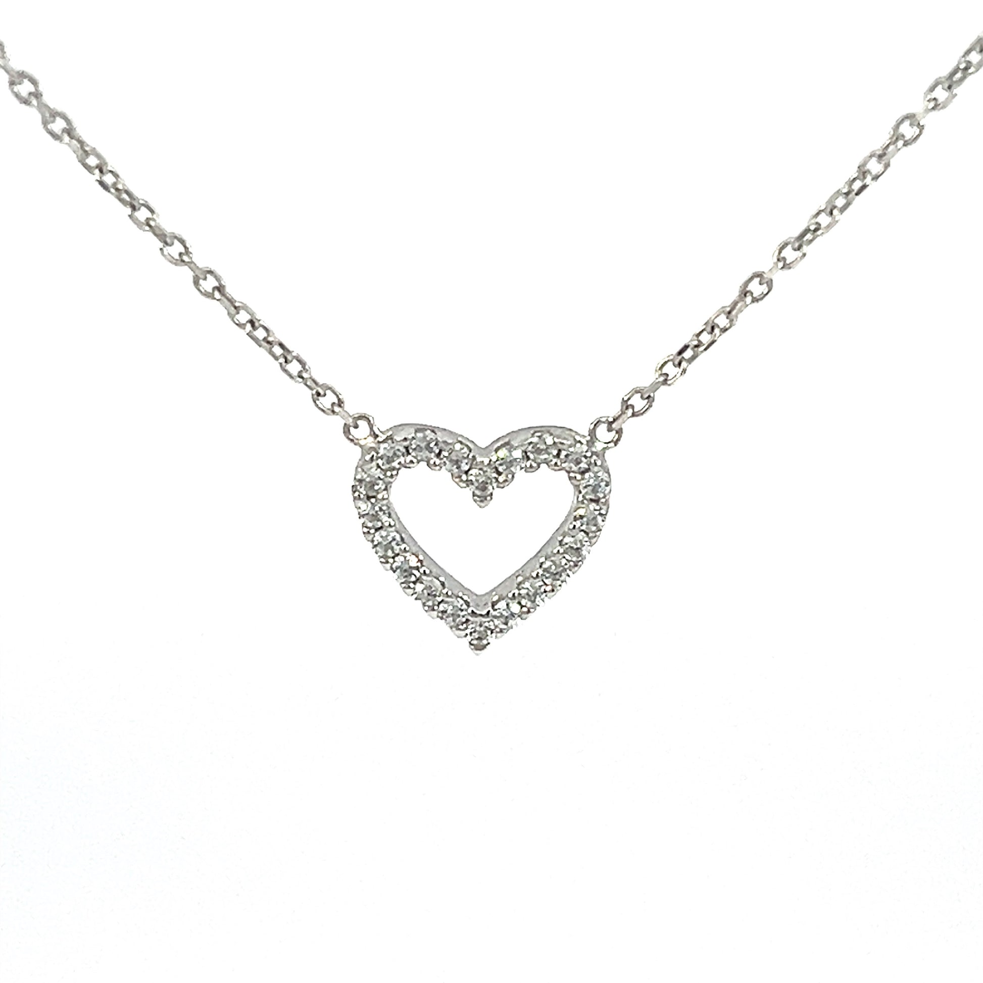 Zlata verižica Srček iz belega zlata