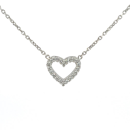 Zlata verižica Srček iz belega zlata