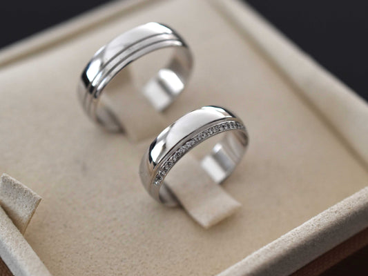 poročni prstani iz belega zlata