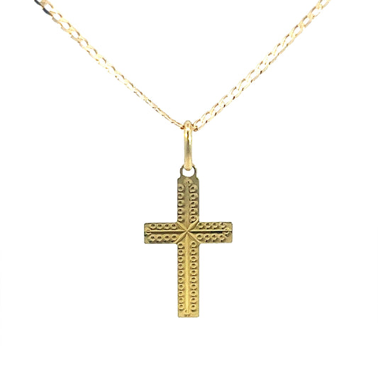 Zlata verižica z obeskom Križ iz rumenega zlata, art. PC270