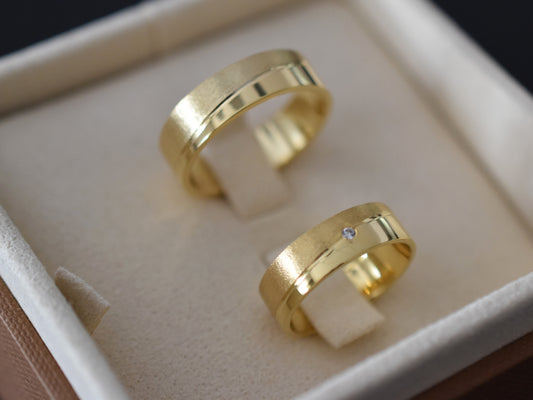 Zlati poročni prstani, art. PP16