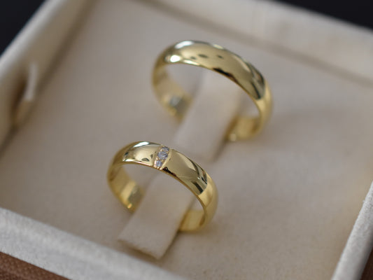 Zlati poročni prstani, art. PP18