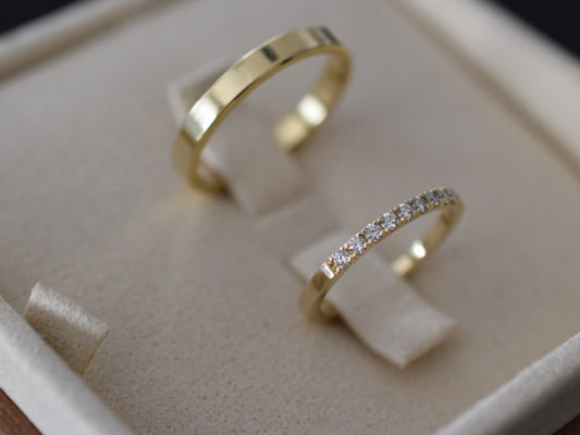 Zlati poročni prstani z diamanti, art. PP24