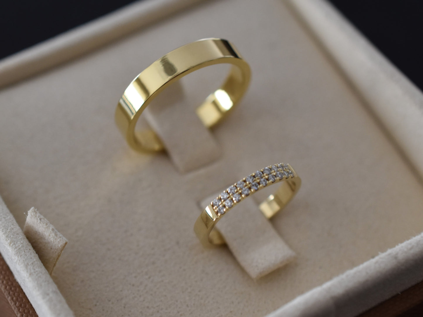 Zlati poročni prstani z diamanti, art. PP25