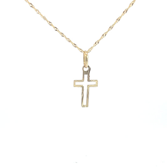 Zlata verižica z obeskom križ C103-3