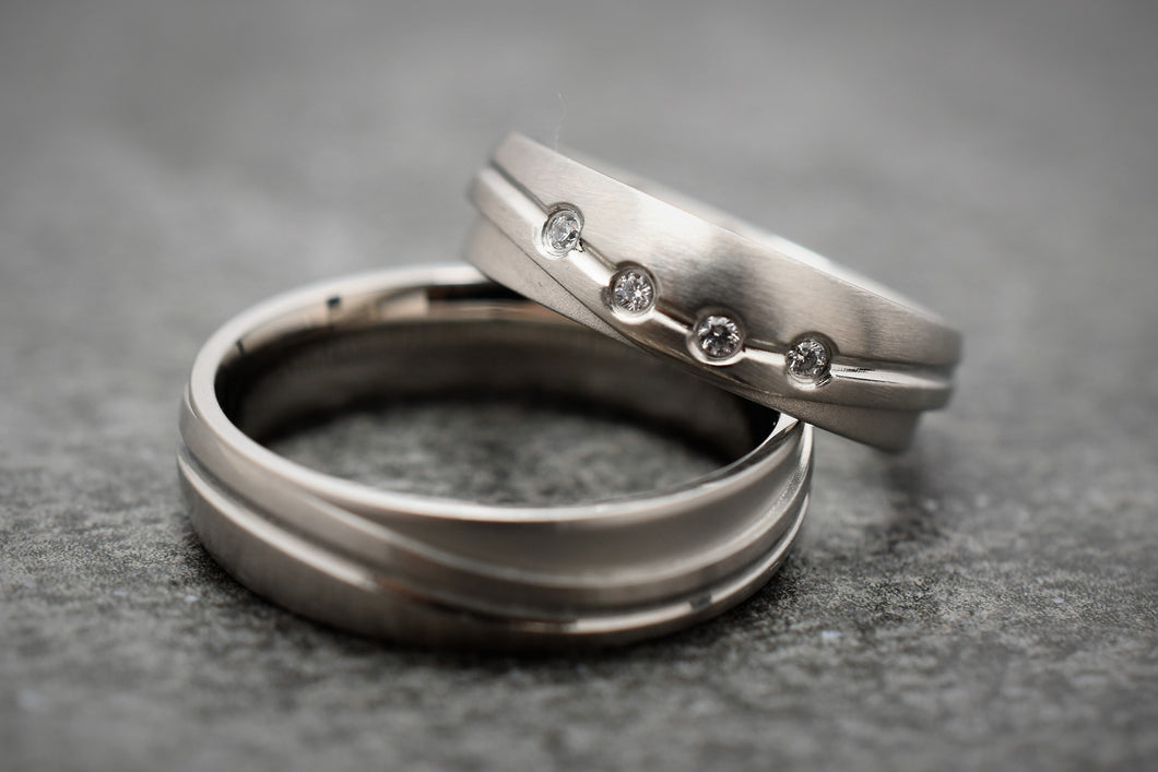 Jekleni poročni prstani JP111
