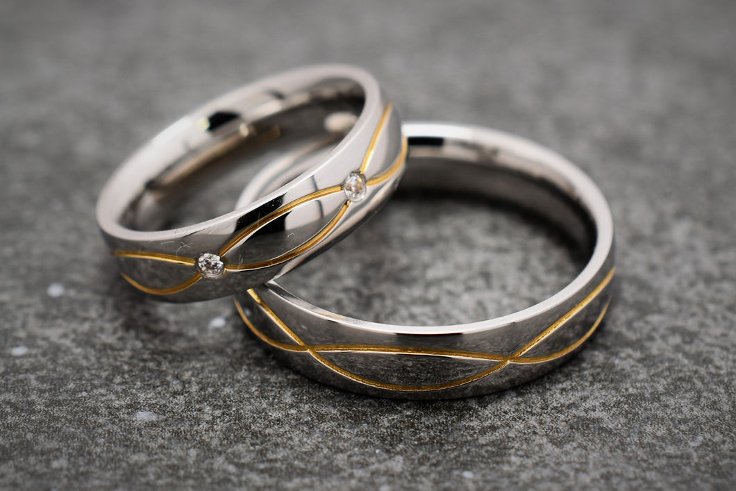 Jekleni poročni prstani JP108