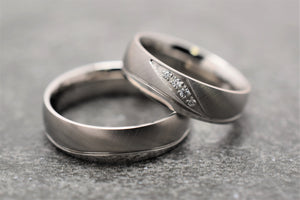 Jekleni poročni prstani JP114