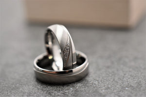 Jekleni poročni prstani JP114