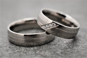 Jekleni poročni prstani JP118