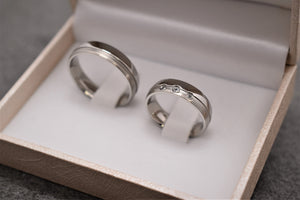 Jekleni poročni prstani JP119