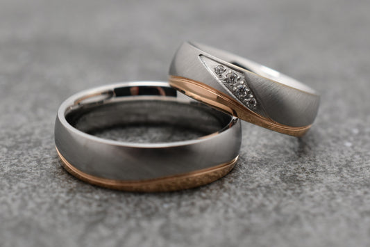 Jekleni poročni prstani JP125
